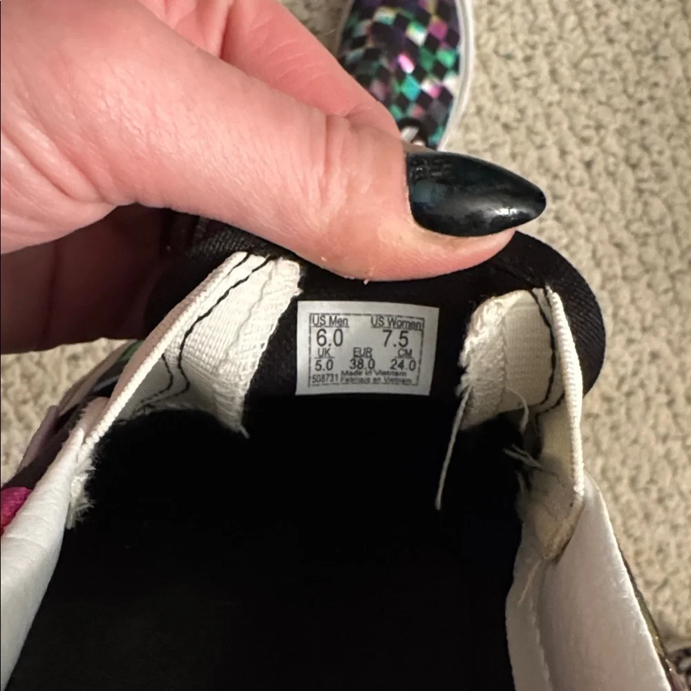 Vans Slip-On Iridescent Checkerboard Shoes - Picture 5 of 5